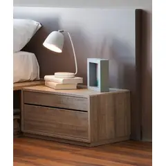 TU MESITA - Mesa de Noche Velador Juana Moderno Marrón Claro