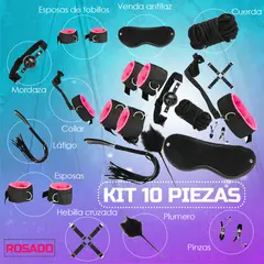 GENERICO - Kit Sado Bondage Bdsm Para Parejas - 10 Piezas Sexuales