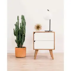 TU MESITA - Velador Mesa de Noche Belanovic Vintage 2 Cajones