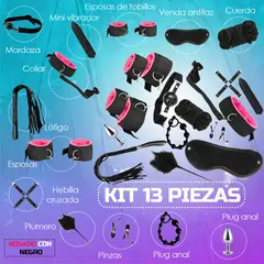 GENERICO - Kit Sado - Bondage Bdsm Para Parejas - 13 Piezas Sexuales