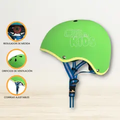 OLLIE - Casco Protector Regulable Para Niño »XS KIDS» Green