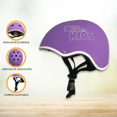 OLLIE - Casco Protector Regulable Para Niño »XS KIDS» Purple