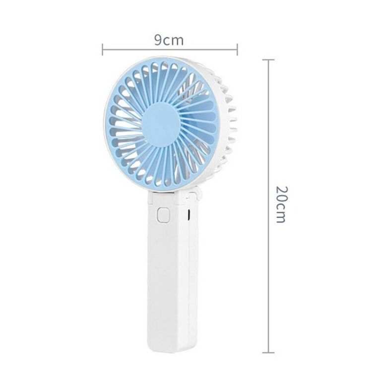 Mini Ventilador Portátil de Mano´Plegable USB Recargable Celeste