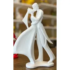 GENERICO - Adorno pareja de novios color blanco 28x21x6 cm