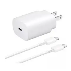 GENERICO - Cargador 25W y Cable C a C Carga Rápida para Galaxy A71 A72 A73 A52