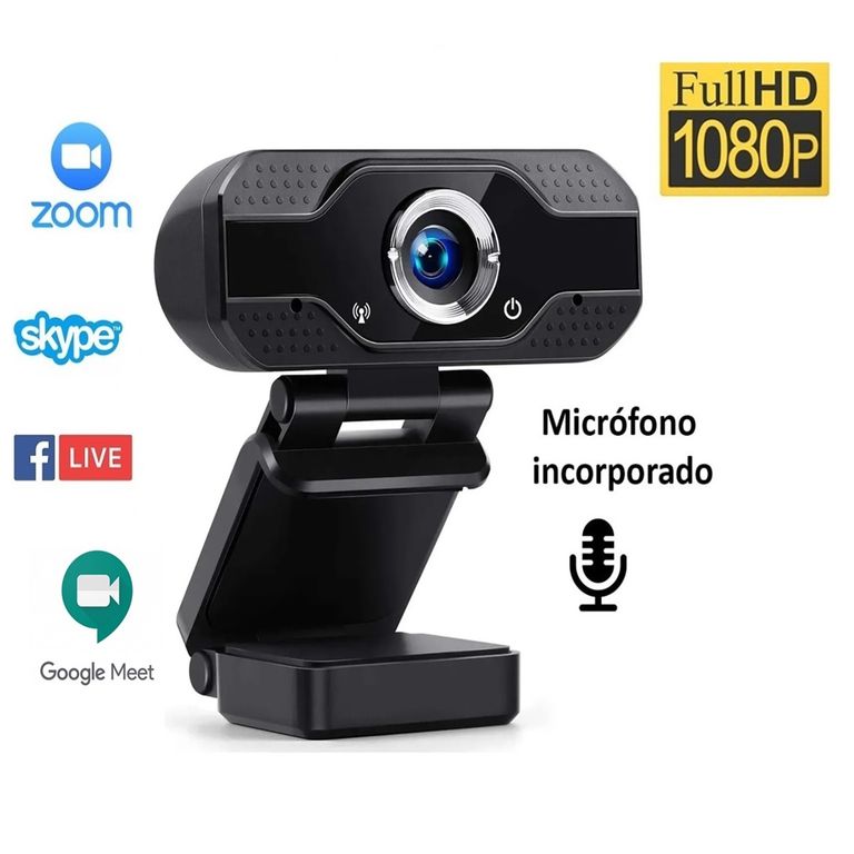 Camara Web Full HD 1080P con Doble Microfono para PC y Laptop
