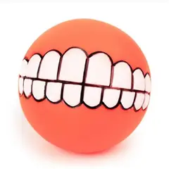 GENERICO - Juguete Pelota Naranja Diseño de Dientes