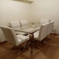 DMUEBLES - DM Juego de Comedor Sylva 6 Sillas Acero