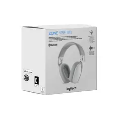 LOGITECH - Audifono con Microfono Zone VIBE 100 BT Blanco crudo
