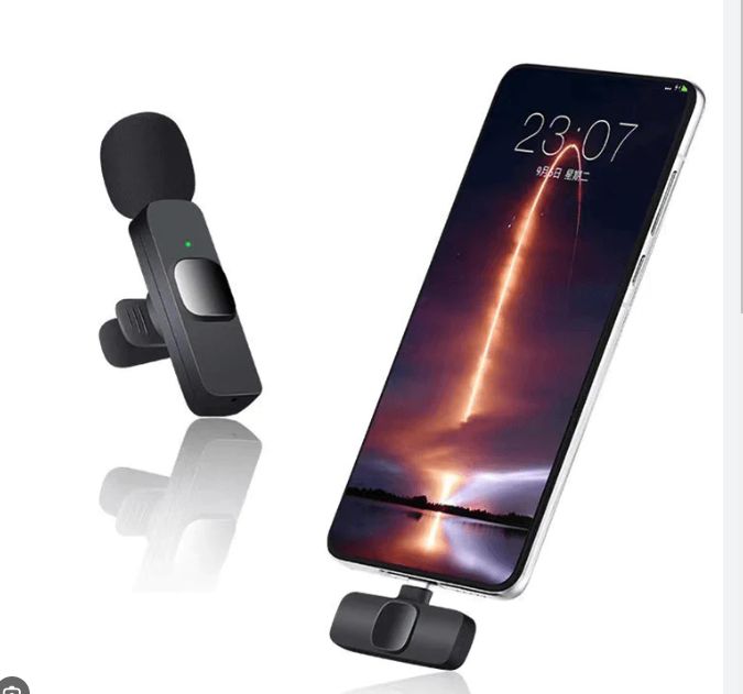 Micrófono Inalámbrico Recargable Perchero Tipo C-K8