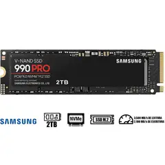 SAMSUNG - Disco Solido SSD 990 Pro 2TB M2 2280 PCIe 4.0 MZ-V9P2T0B/AM