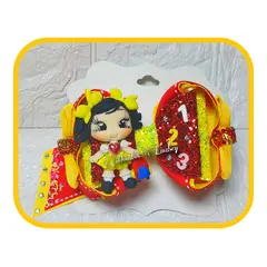 GENERICO - Lazo Escolar para Cabello Niña - Moñitos Lindsey