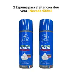 NEVADA NATURAL PRODUCTS - 2 Espuma para afeitar con aloe vera 400ml - Nevada