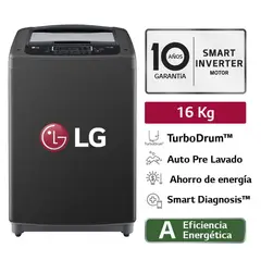 LG - Lavadora 16 kg Carga Superior Smart Inverter con TurboDrum WT16BPB