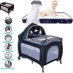 EBABY - Cuna corral Sally colchón AO