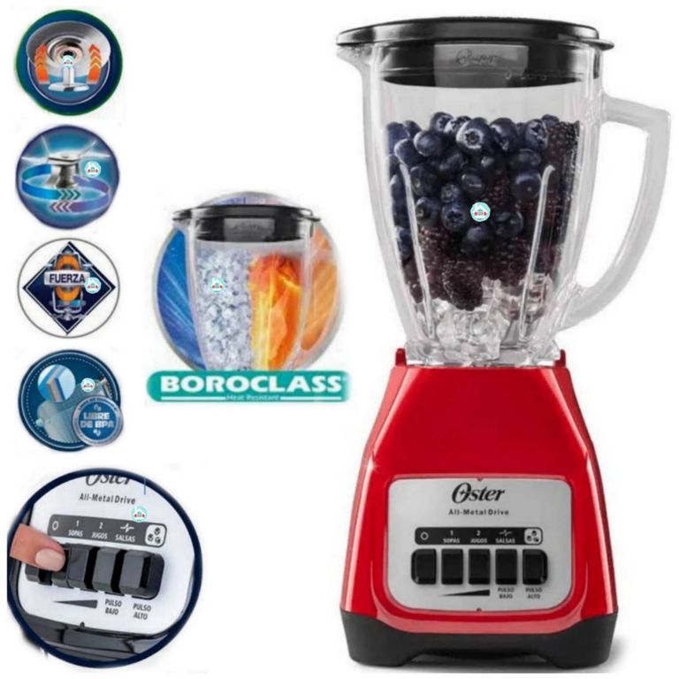 Licuadora 2V más Pulso 15lt BLSTKAG-RPB -500W