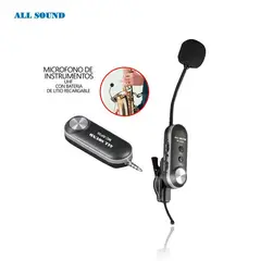 ALL SOUND - MICROFONO INALAMBRICO UHF MODELO SOLAPERO PARA INSTRUMENTO DE VIENTO