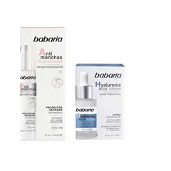 BABARIA - Suero Facial de Ácido Hialurónico + Fluido anti manchas Rostro -