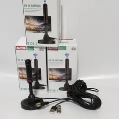 GENERICO - Antena Para Tv Smart HD Amplificada Interior 5m Coaxial USB