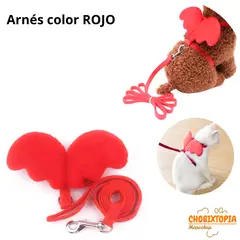 GENERICO - ARNES CON ALAS Y CORREA TALLA M - ROJO