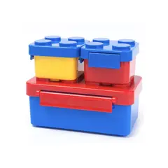 GENERICO - Set de 3 Contenedores de Plástico Bloques Lego