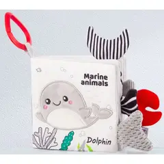 GENERICO - Libro sensorial de tela Animales Marinos
