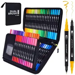 GENERICO - 72 PCS de plumones punta pencil rotuladores doble punta