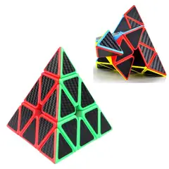 YJ - Cubo Mágico Piramide Fibra de Carbon