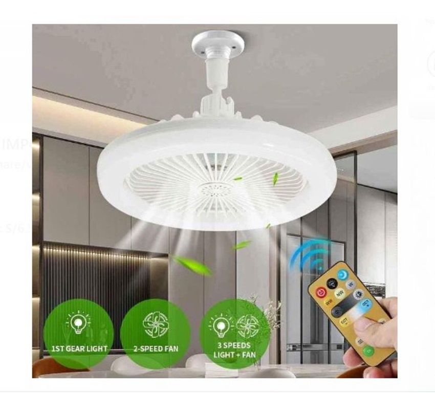 Foco Ventilador de techo 2 en 1 ahorrador con CONTROL