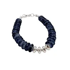 GENERICO - Pulsera Azul - Plata