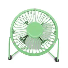 JPSYSTEMS - Ventilador para escritorio metálico USB 4 aspas 13x13x7cm VERDE