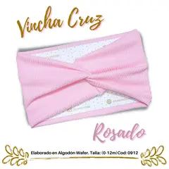 GENERICO - Vinchas para bebes en algodon wafer modelo Cruz