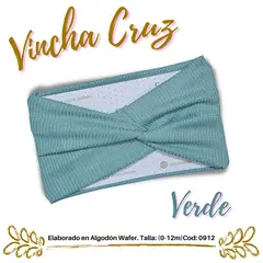 GENERICO - Vinchas para bebes en algodon wafer modelo Cruz