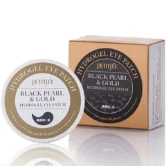 PETITFEE - 60 Parches Hidrogel Ojos Perla Black Pearl Gold Eye Patch