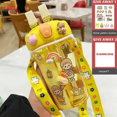 GENERICO - TOMATODO DOBLE COMPARTIMENTO KAWAI AMARILLO