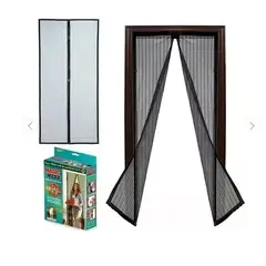 GENERICO - Cortina malla magnética anti mosquitos puerta de malla