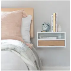 VENTITAS HOME - Velador Flotante Loredana Blanco y Duna