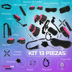 GENERICO - Kit Sado - Bondage Bdsm Para Parejas - 13 Piezas Sexuales