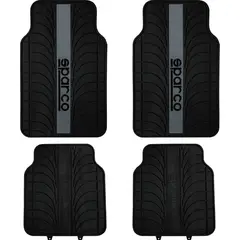 SPARCO - Alfombras de Piso para Auto Negro Gris SPC1913GR