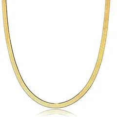 GENERICO - Collar para mujer cadena estilo serpiente plana dorados