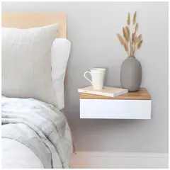 VENTITAS HOME - Velador Flotante Yong Duna y Blanco