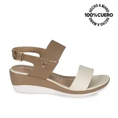 VIALE - Sandalia Strap Casual ALE-2117 Hues/Trigo Cuero