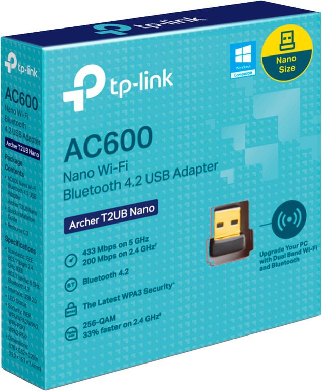 ADAPTADOR USB WIFI BLUETOOTH DOBLE BANDA TP-LINK T2UB
