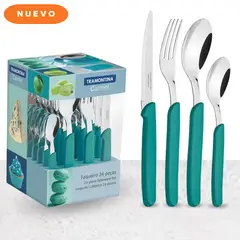 TRAMONTINA - Set de cubiertos x24 piezas carmel -tramontina turquesa