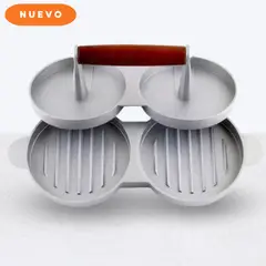 ICHIMATSU - Molde para hamburguesas doble con mango de madera