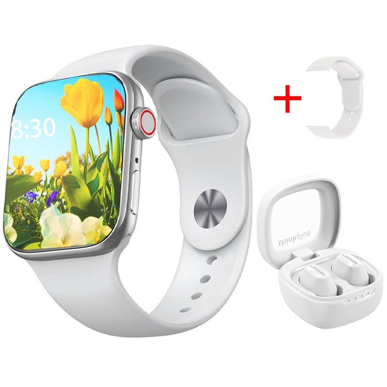 Audífonos XT62-Blanco Tws y Toumi GT-T2 PRO-W Reloj inteligente