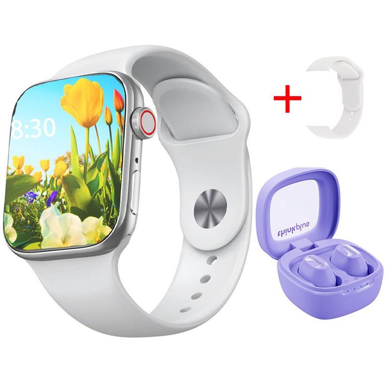 Audífonos XT62-Morado Tws y Toumi GT-T2 PRO-B Reloj inteligente