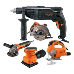 TRUPER - Combo Sierra Circular caladora amoladora taladro lijadora