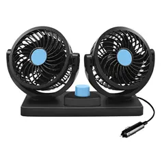 GENERICO - Ventilador 2 cabezas 360° cigarrera para todo tipo vehiculo