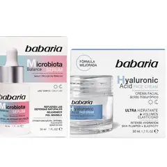 BABARIA - Serum Microbiotina + Crema Facial de Acido Hialurónico -